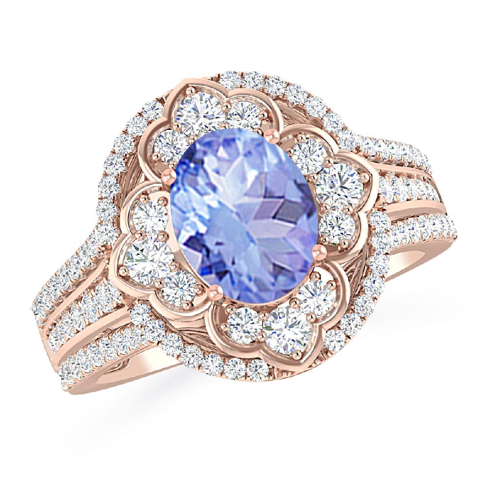 Rose Gold - Tanzanite