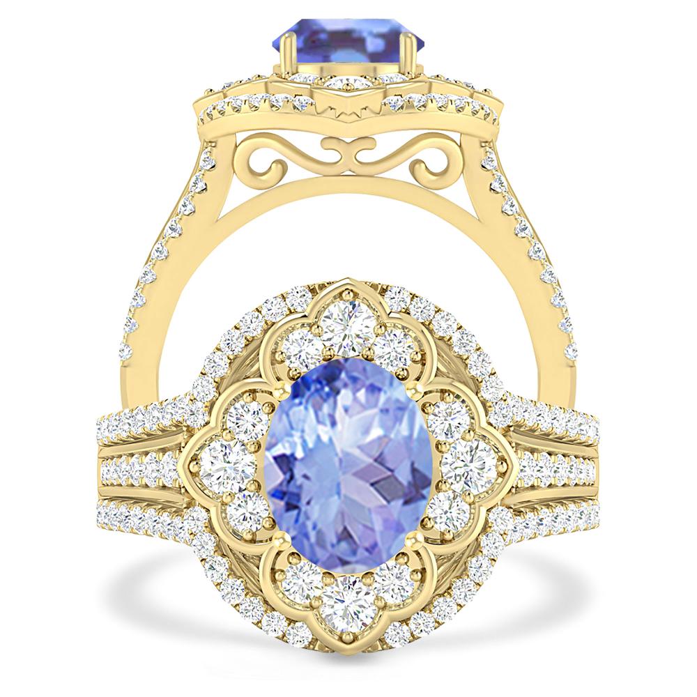 Yellow Gold - Tanzanite