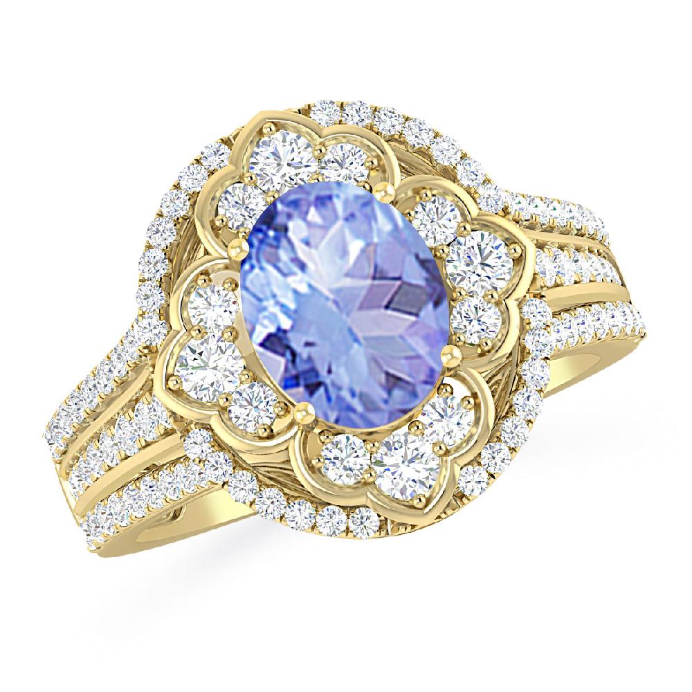 Yellow Gold - Tanzanite