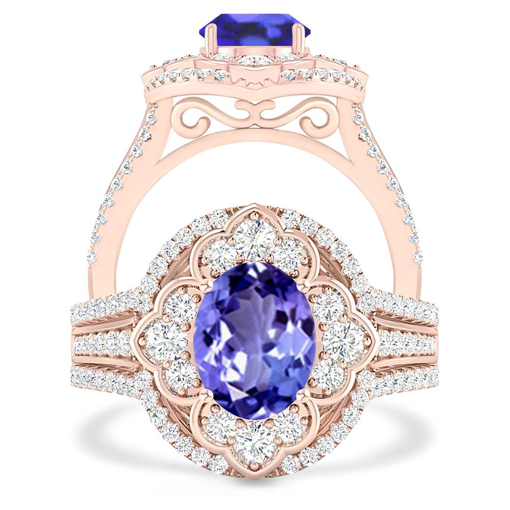 Rose Gold - Tanzanite