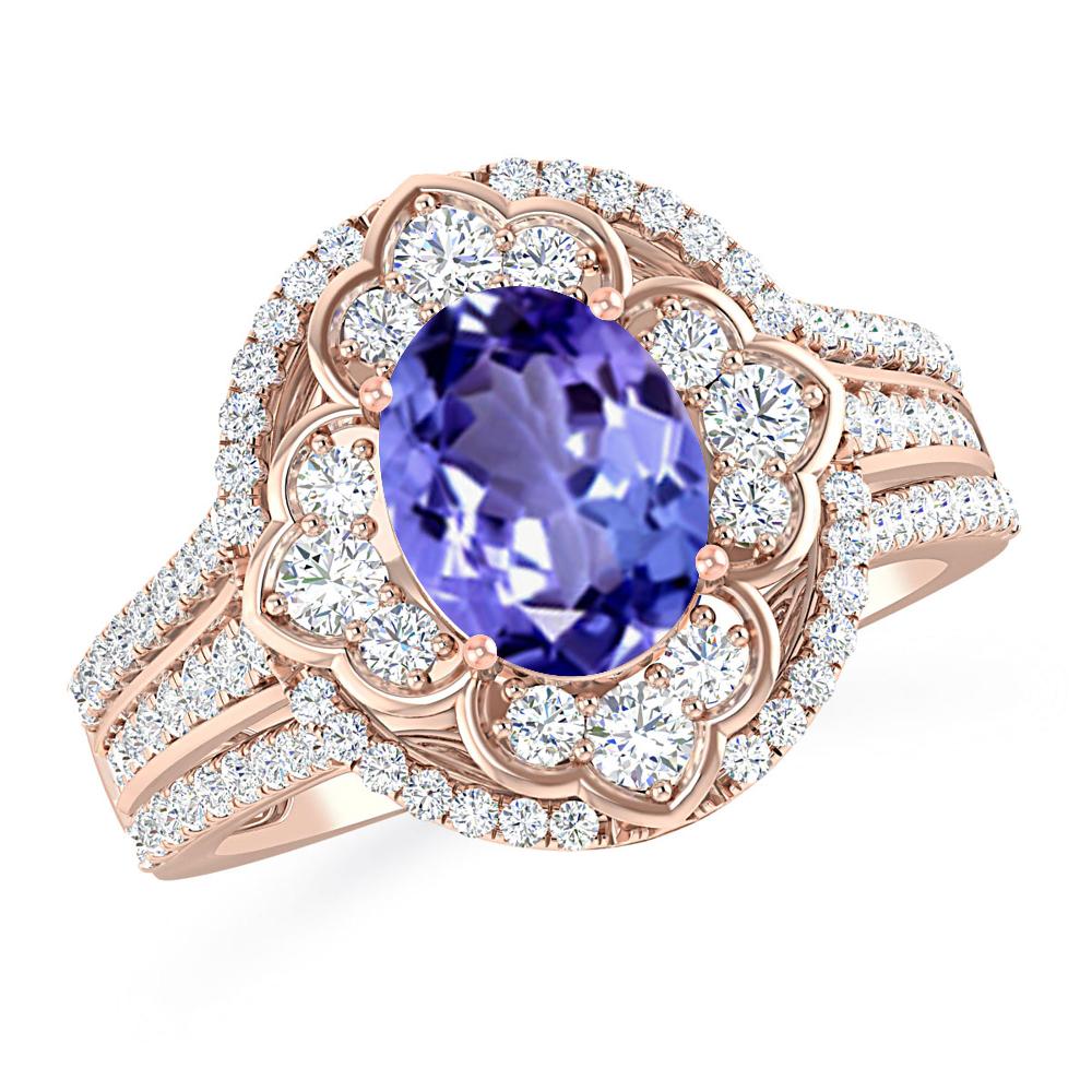 Rose Gold - Tanzanite