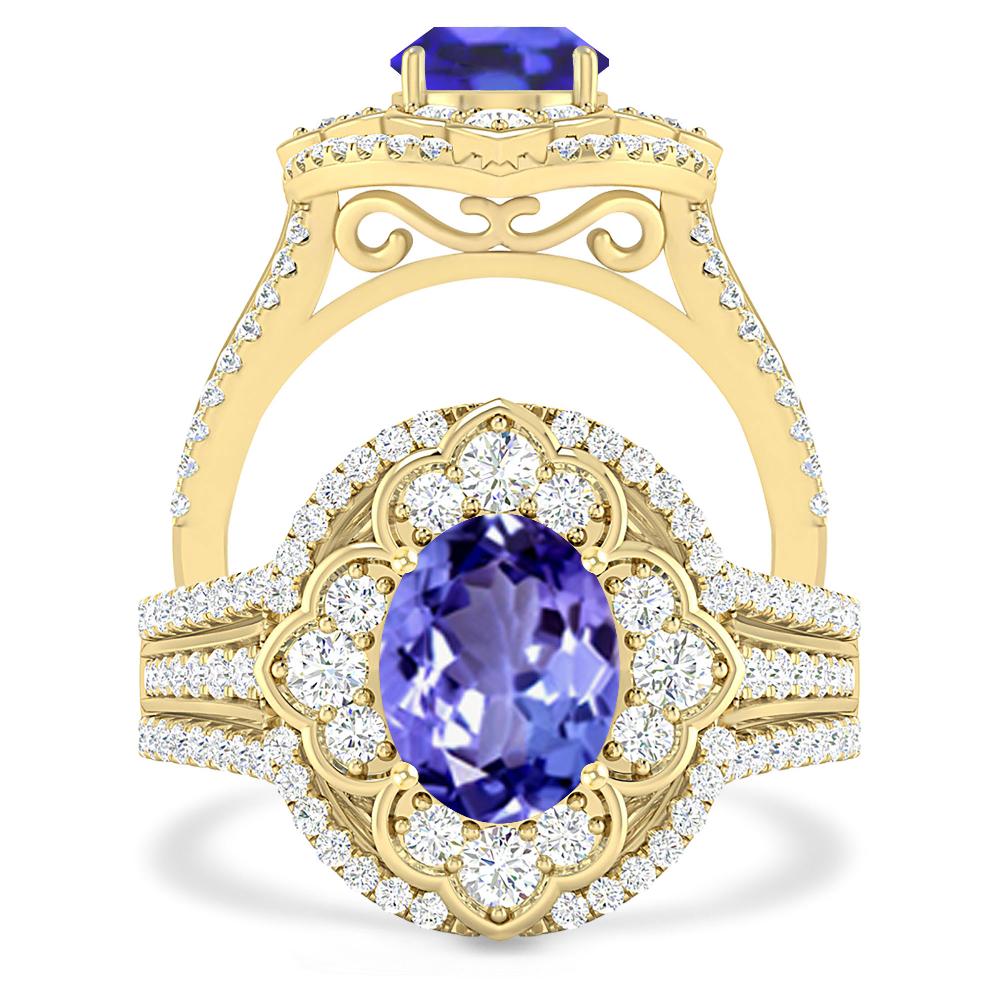 Yellow Gold - Tanzanite