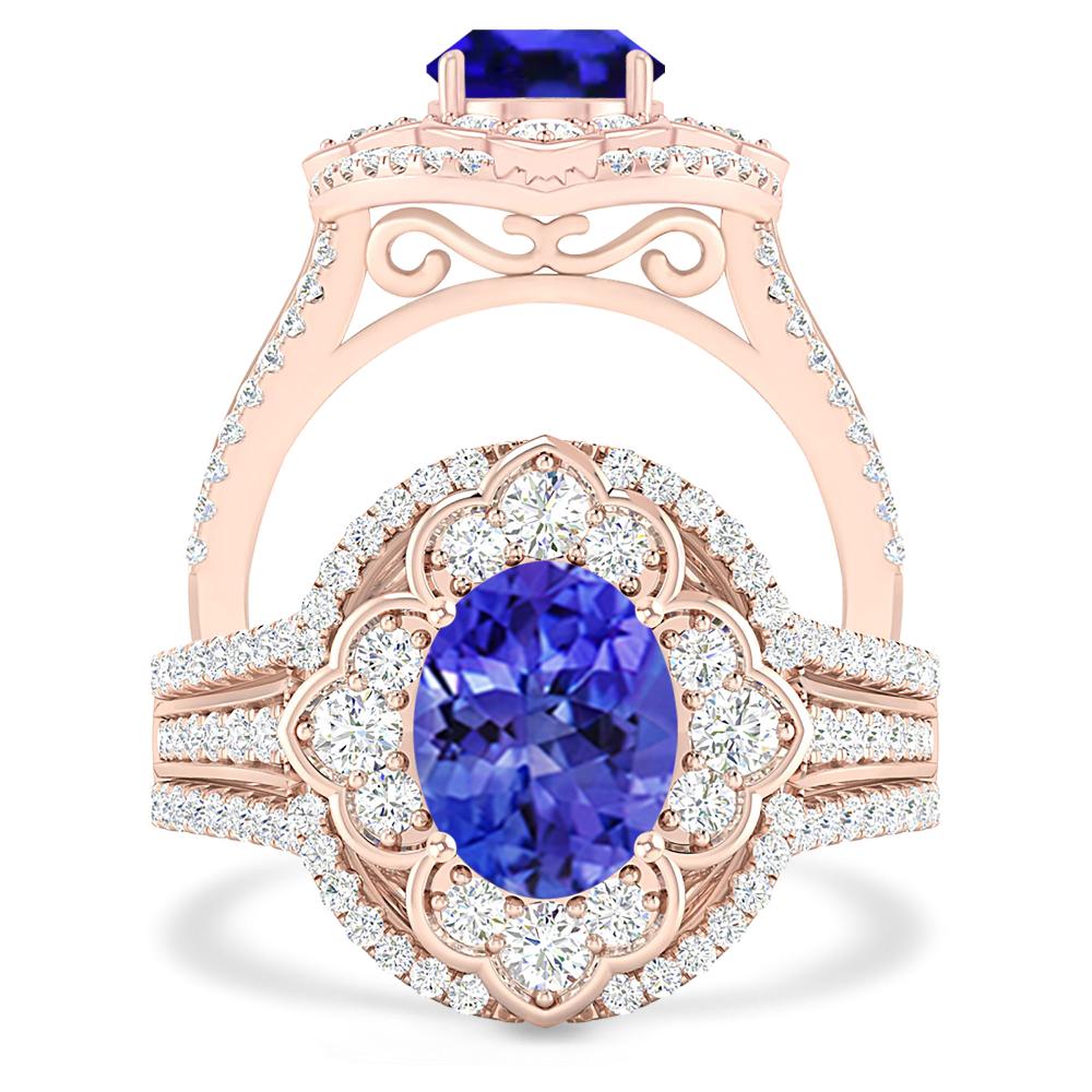 Rose Gold - Tanzanite