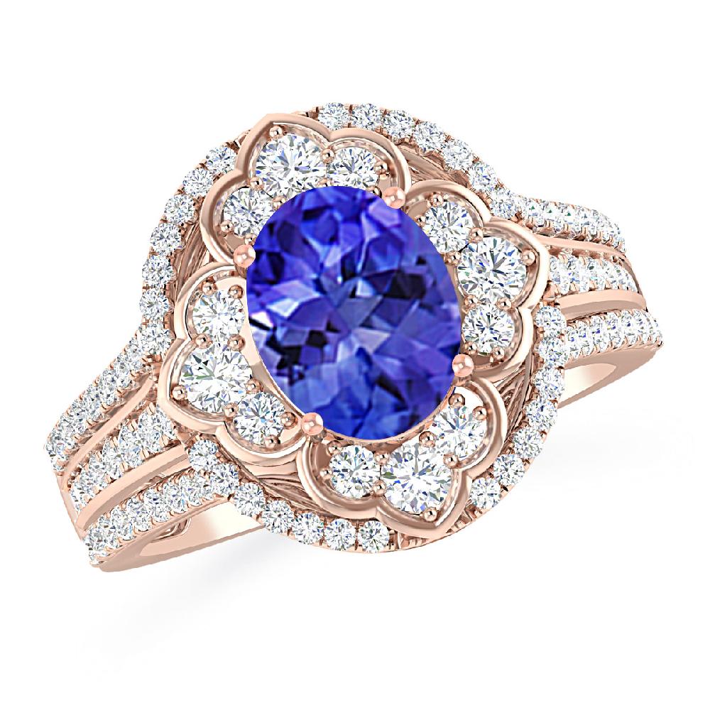 Rose Gold - Tanzanite