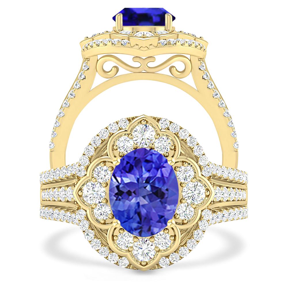 Yellow Gold - Tanzanite