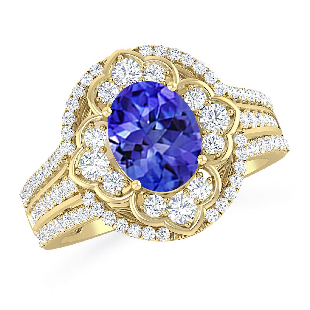 Yellow Gold - Tanzanite