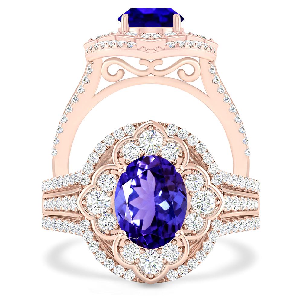 Rose Gold - Tanzanite