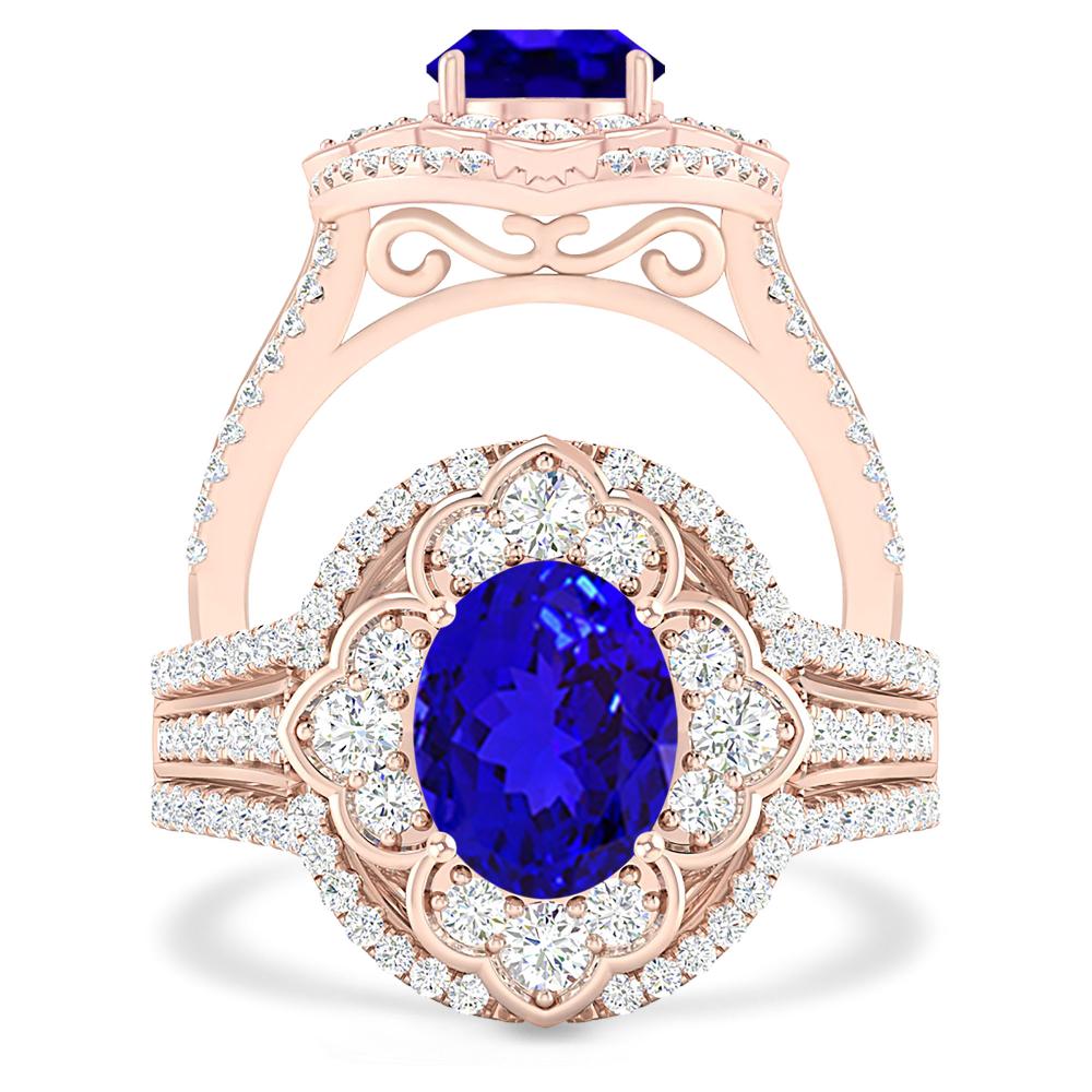 Rose Gold - Tanzanite