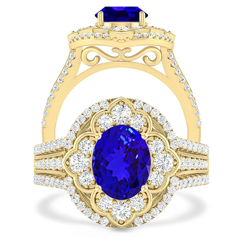 Yellow Gold - Tanzanite