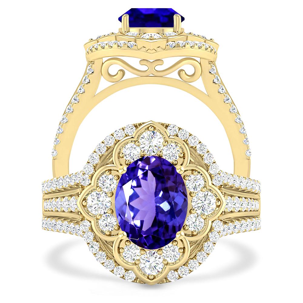 Yellow Gold - Tanzanite