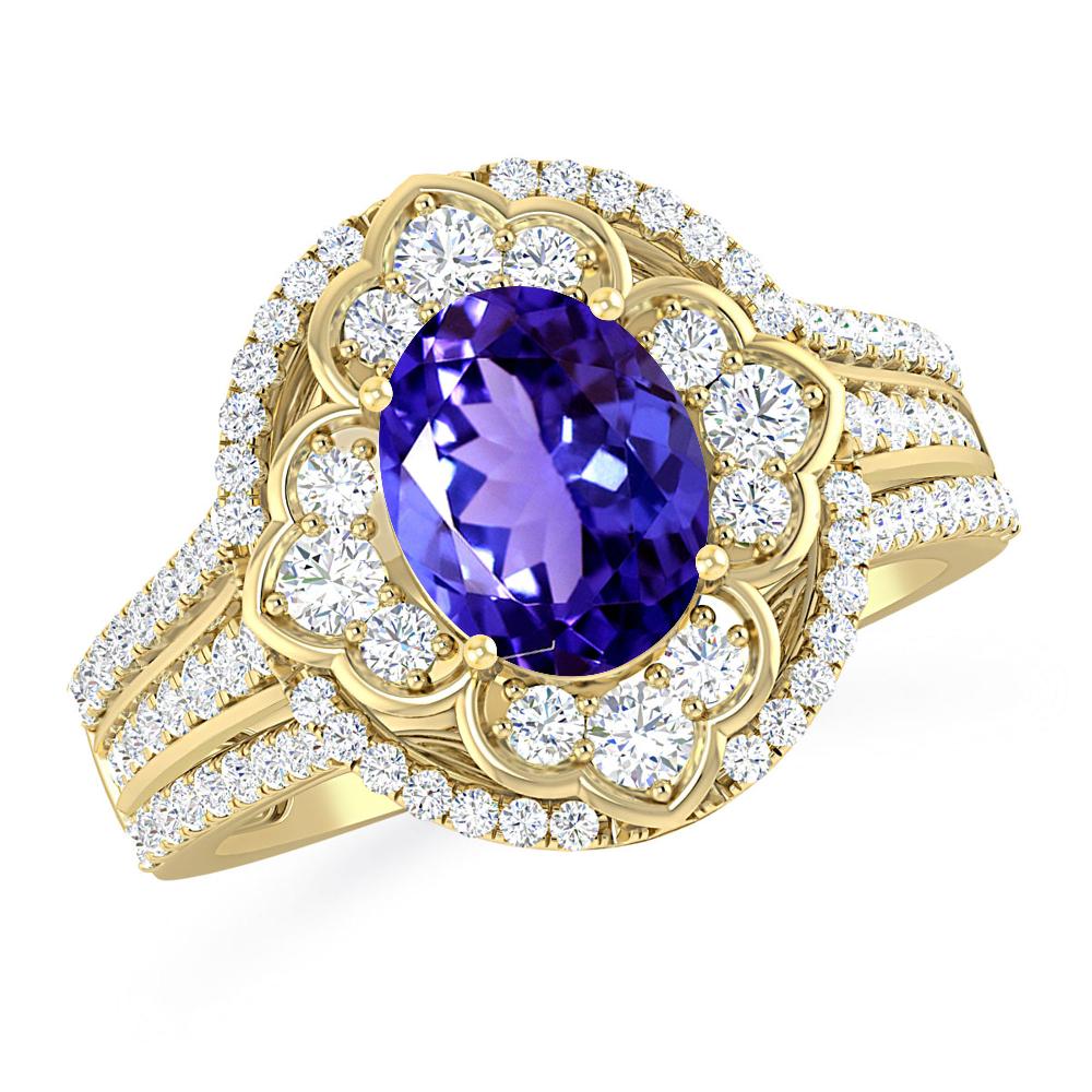 Yellow Gold - Tanzanite