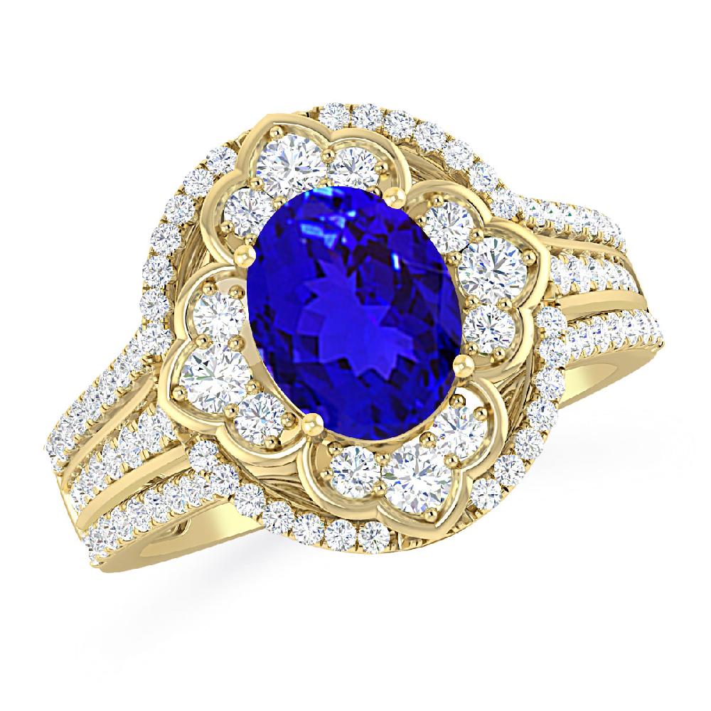 Yellow Gold - Tanzanite