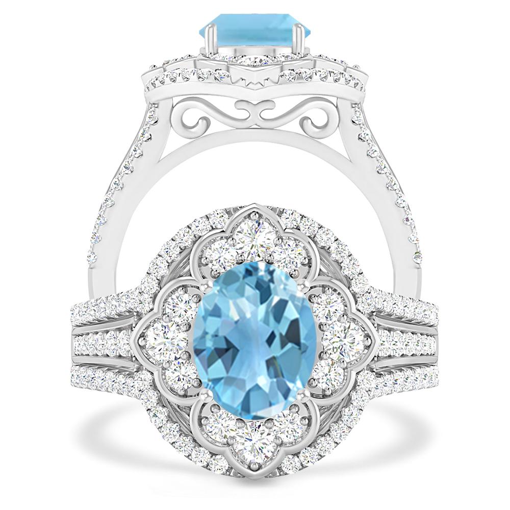 White Gold - Blue Topaz