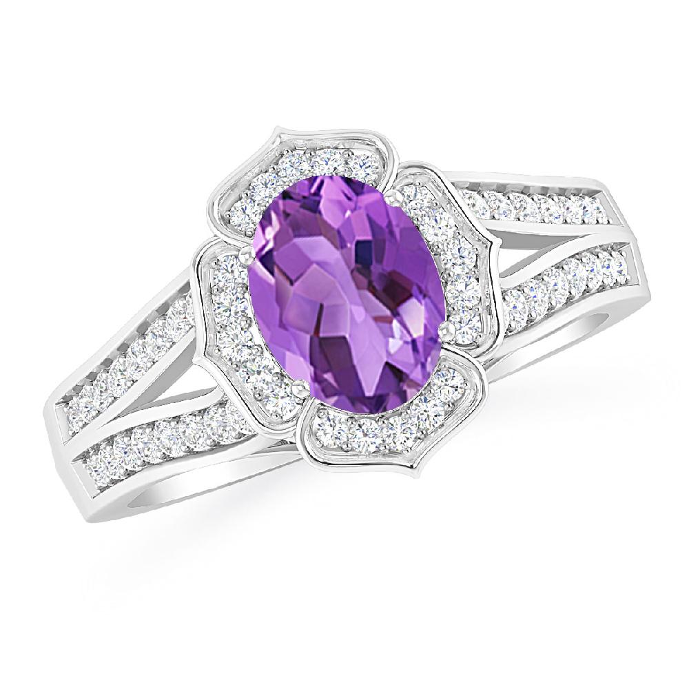 White Gold - Amethyst