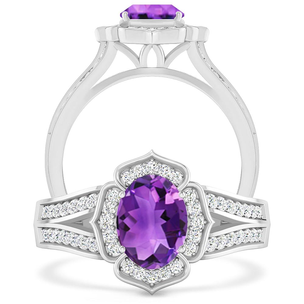 White Gold - Amethyst