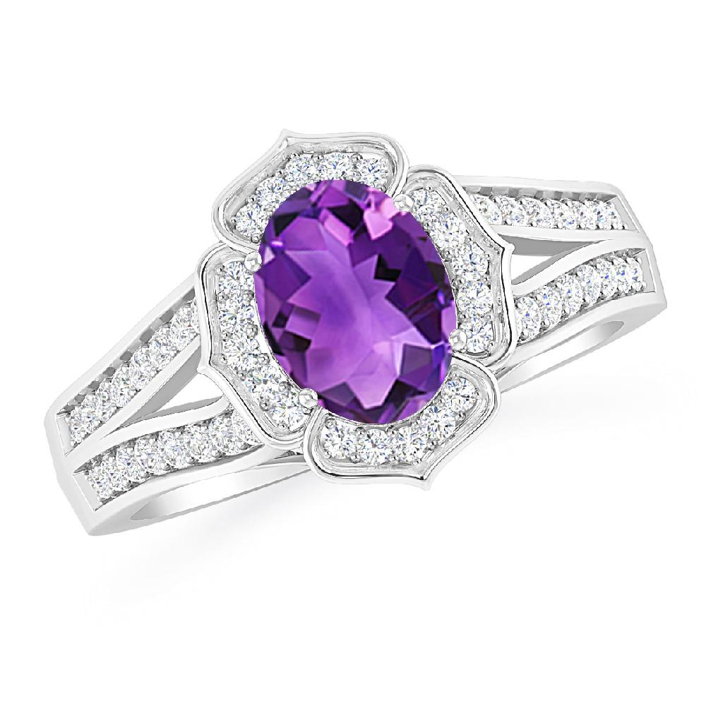 White Gold - Amethyst