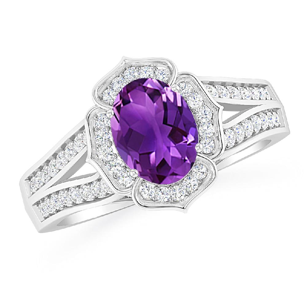 White Gold - Amethyst