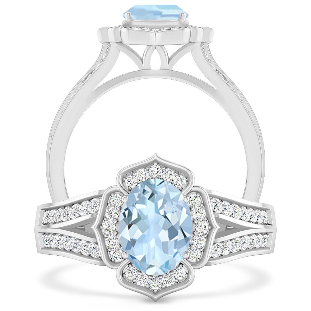 White Gold - Aquamarine