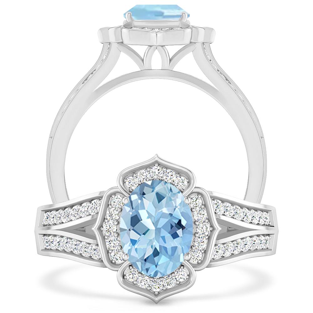 White Gold - Aquamarine