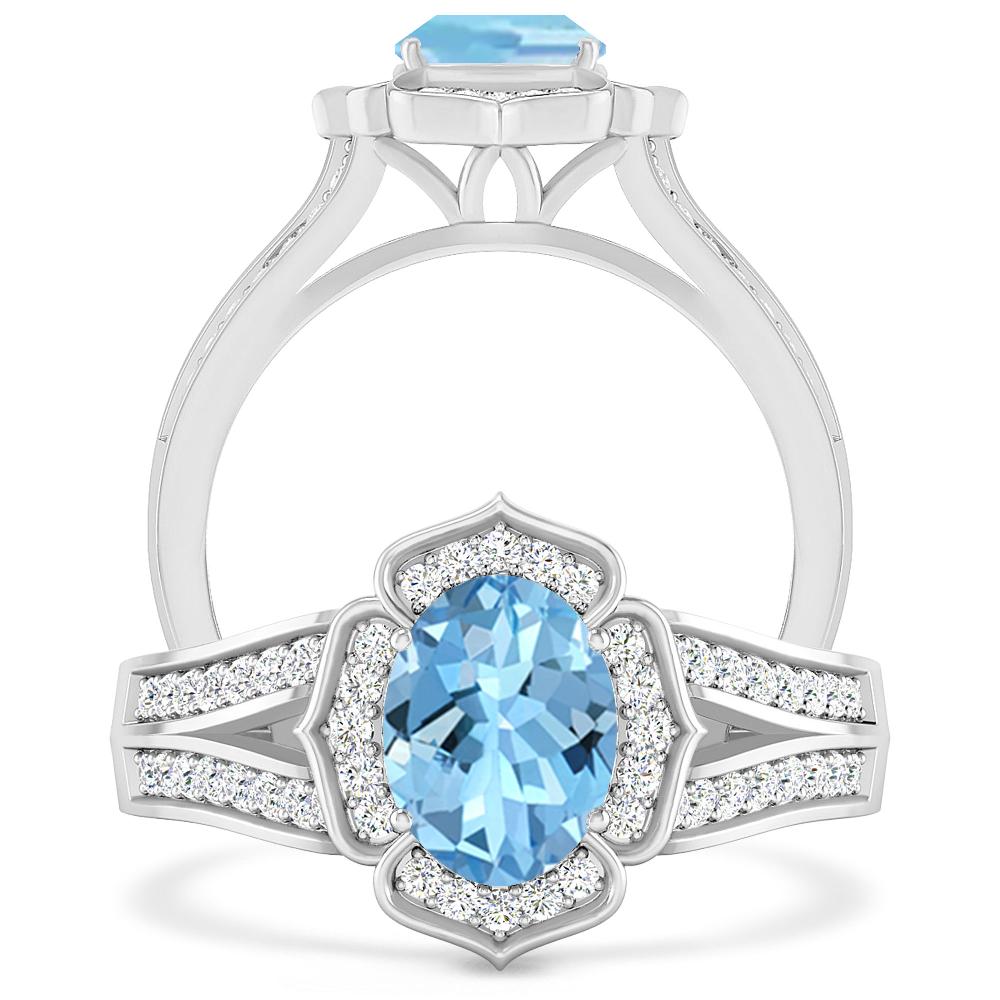 White Gold - Aquamarine