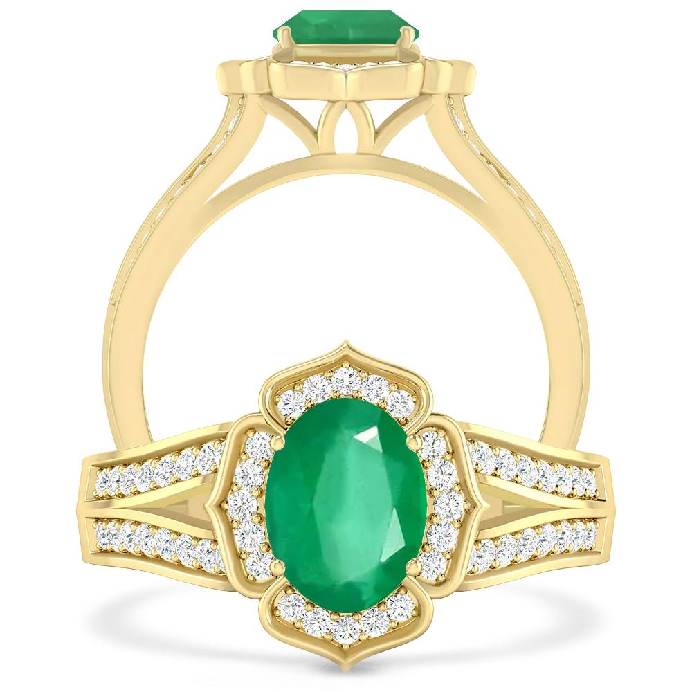 Yellow Gold - Emerald