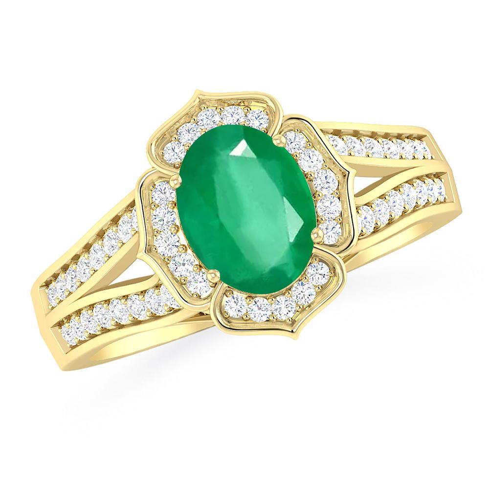 Yellow Gold - Emerald