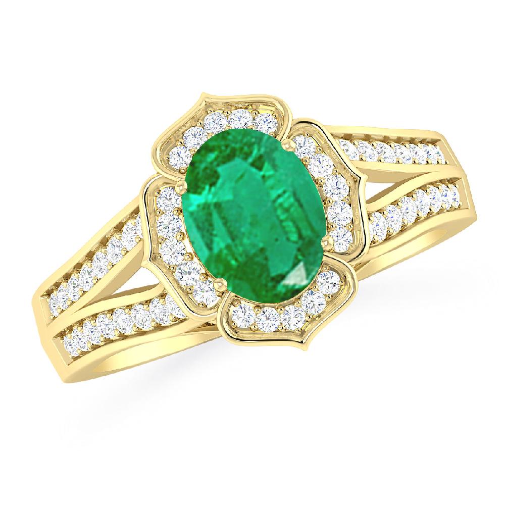 Yellow Gold - Emerald