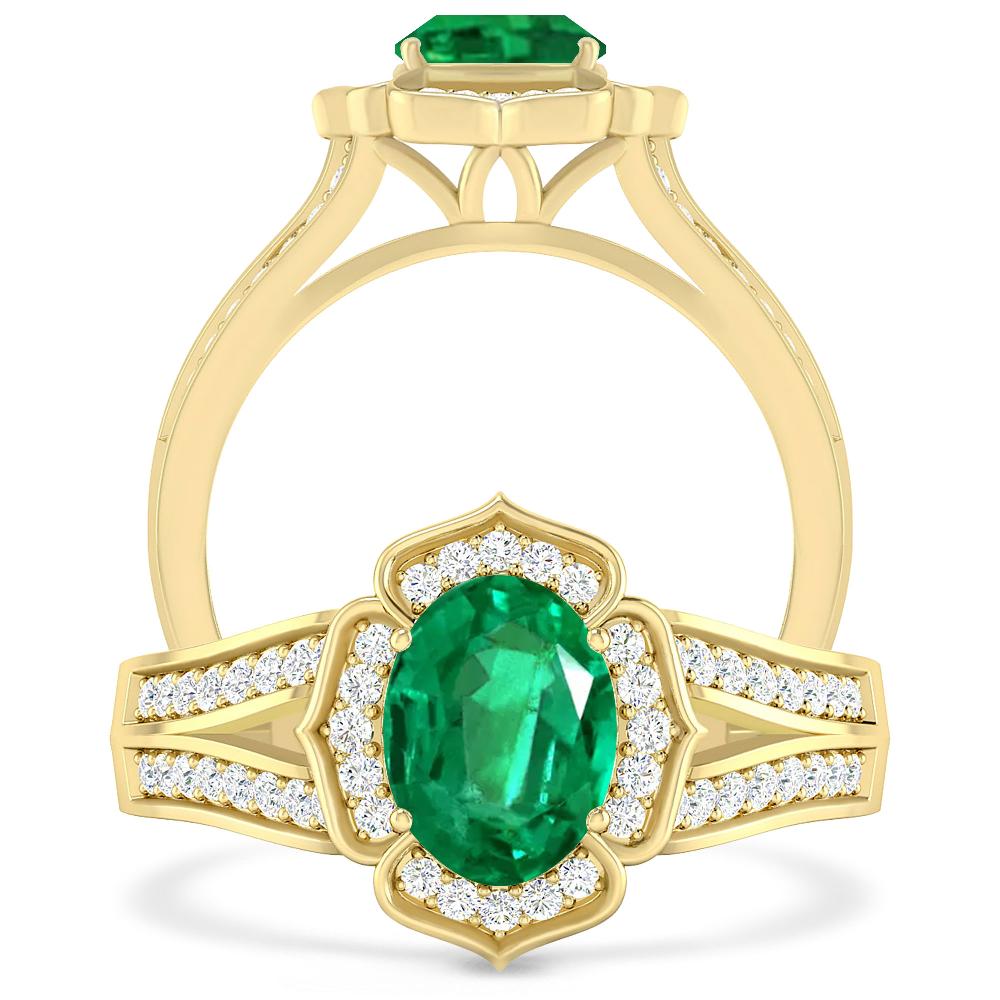 Yellow Gold - Emerald