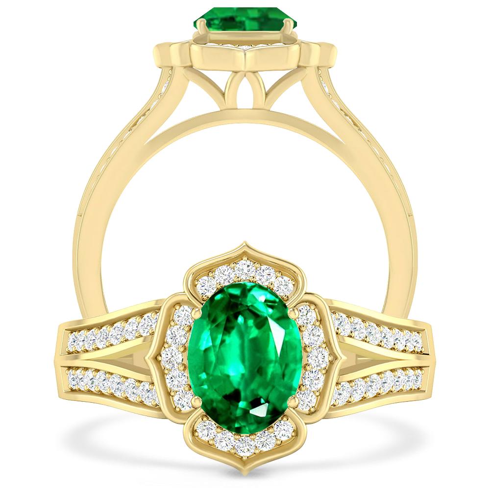 Yellow Gold - Emerald