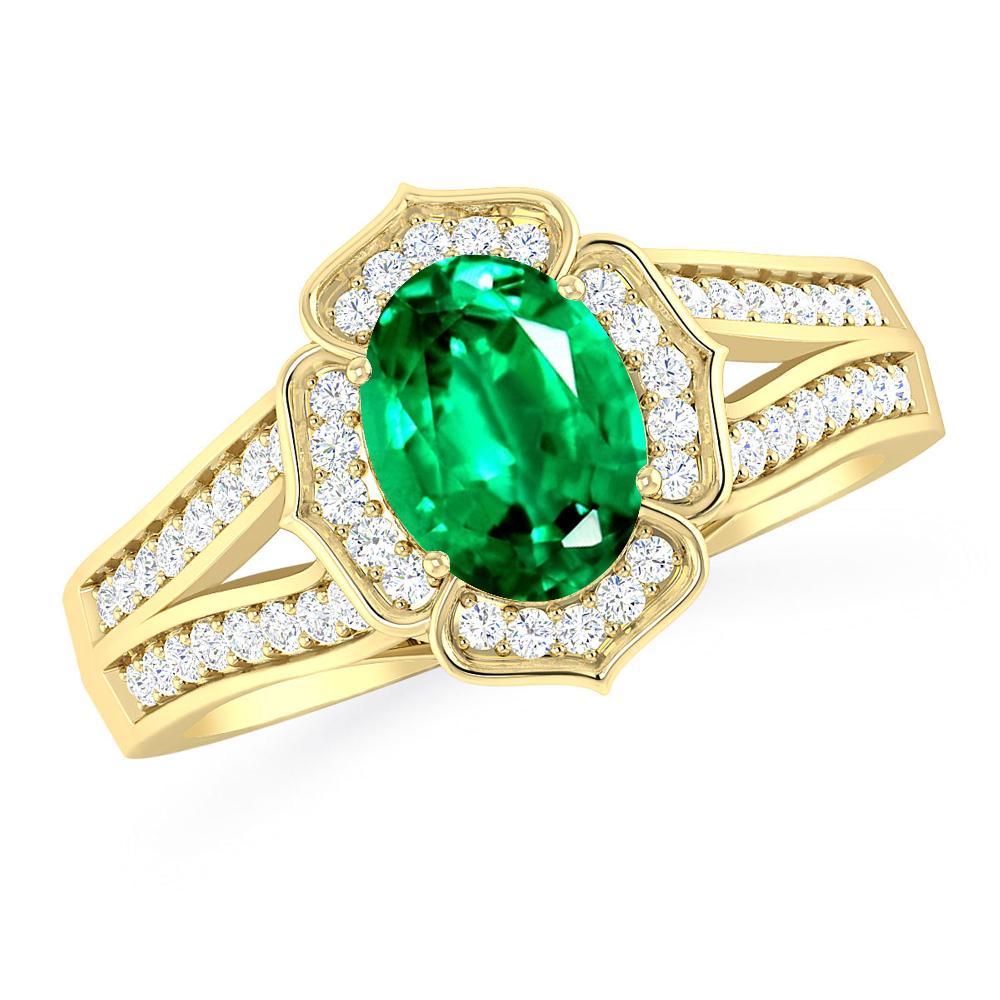 Yellow Gold - Emerald