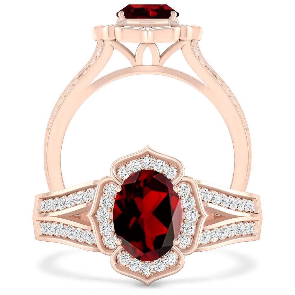 Rose Gold - Garnet