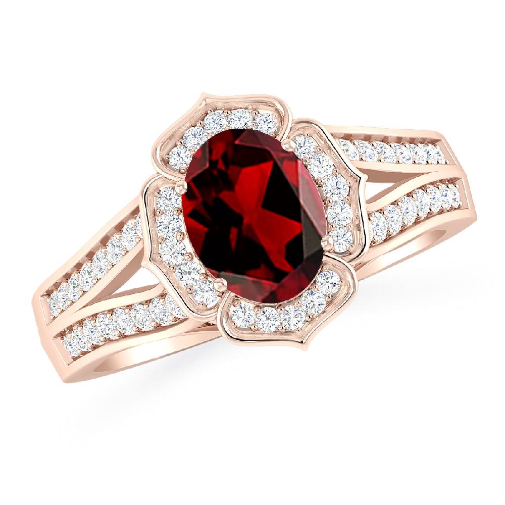 Rose Gold - Garnet