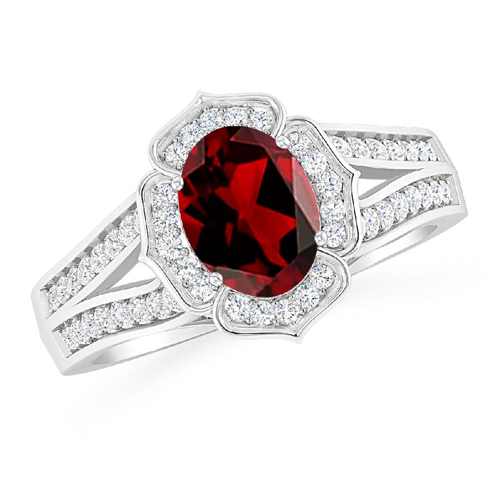 White Gold - Garnet