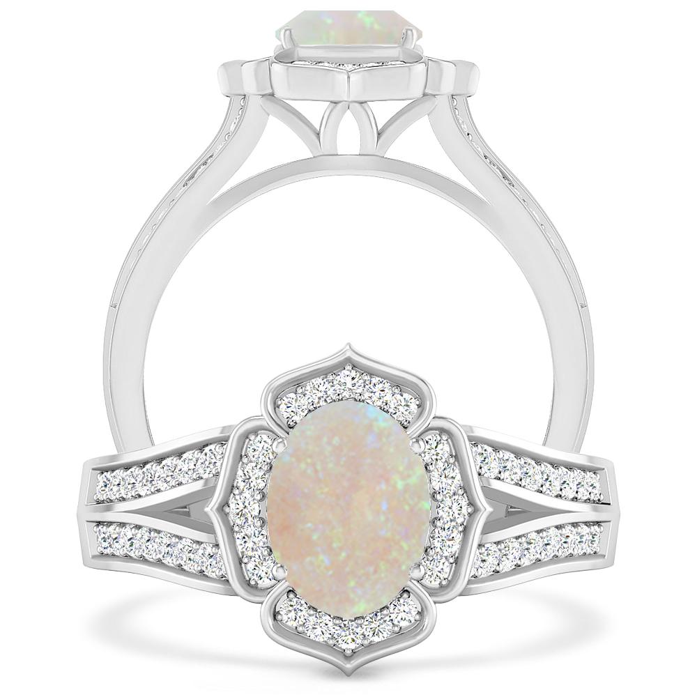 White Gold - Opal