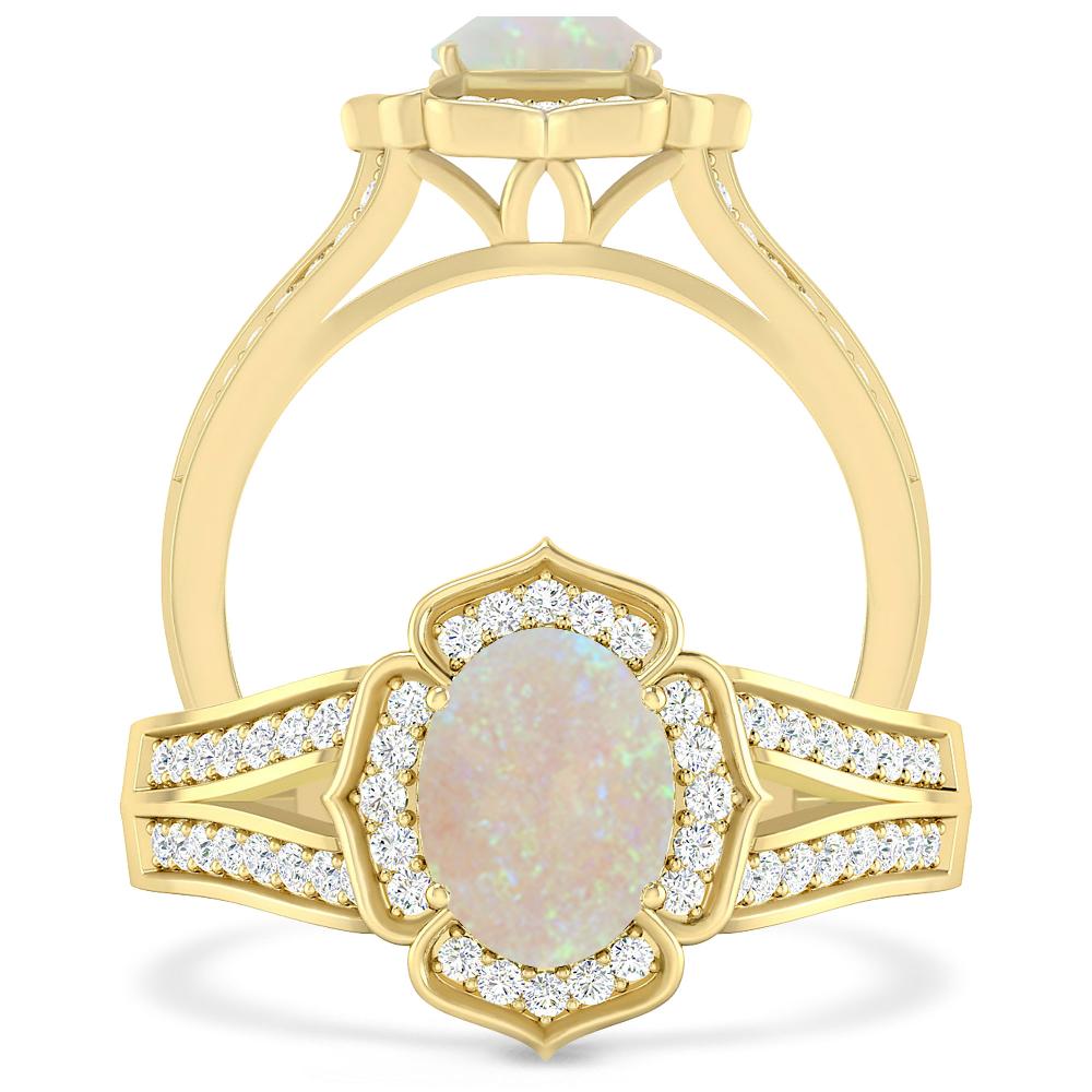 Yellow Gold - Opal