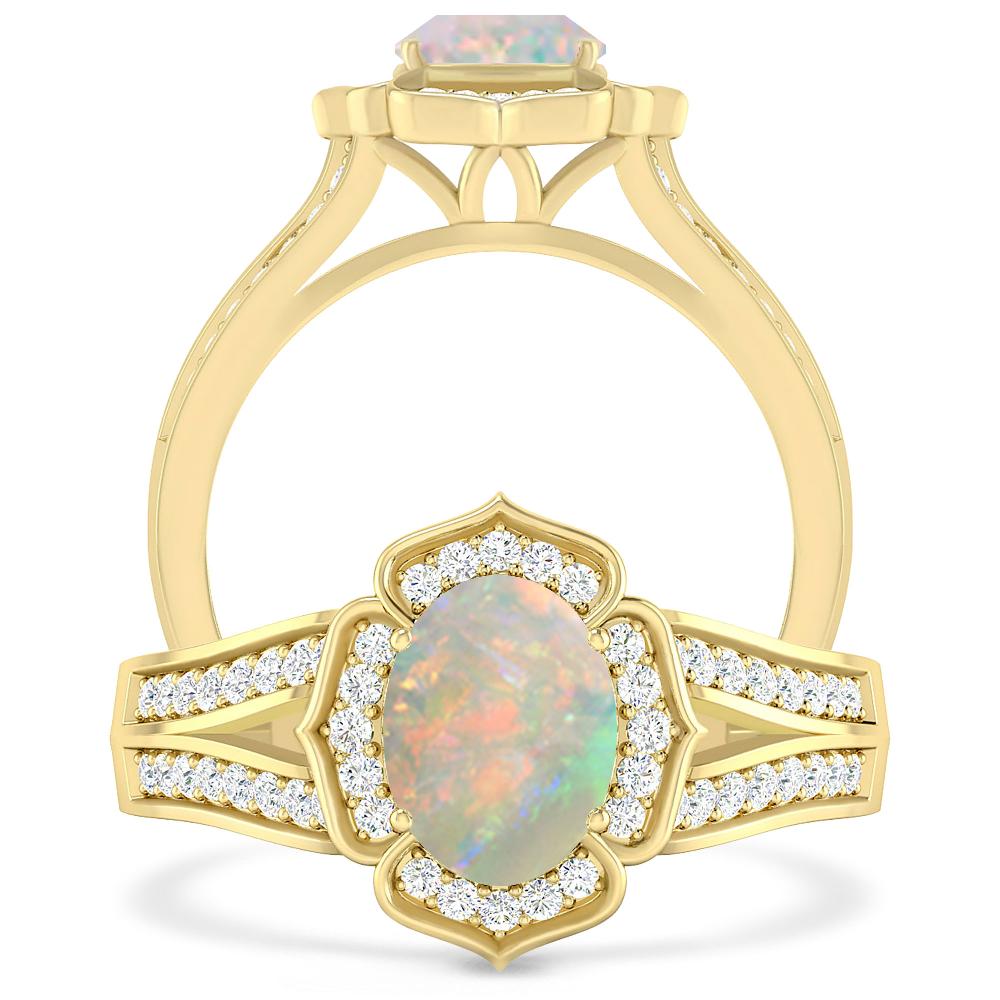 Yellow Gold - Opal