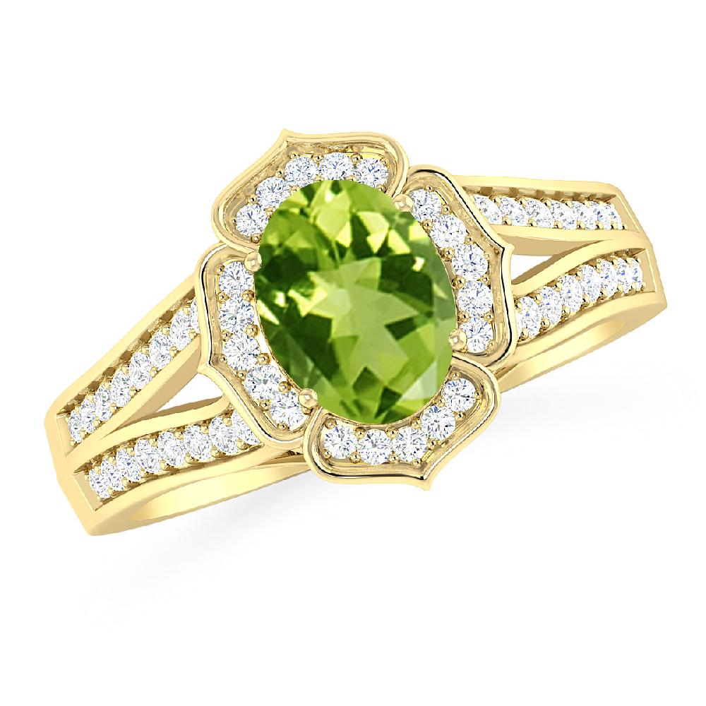 Yellow Gold - Peridot