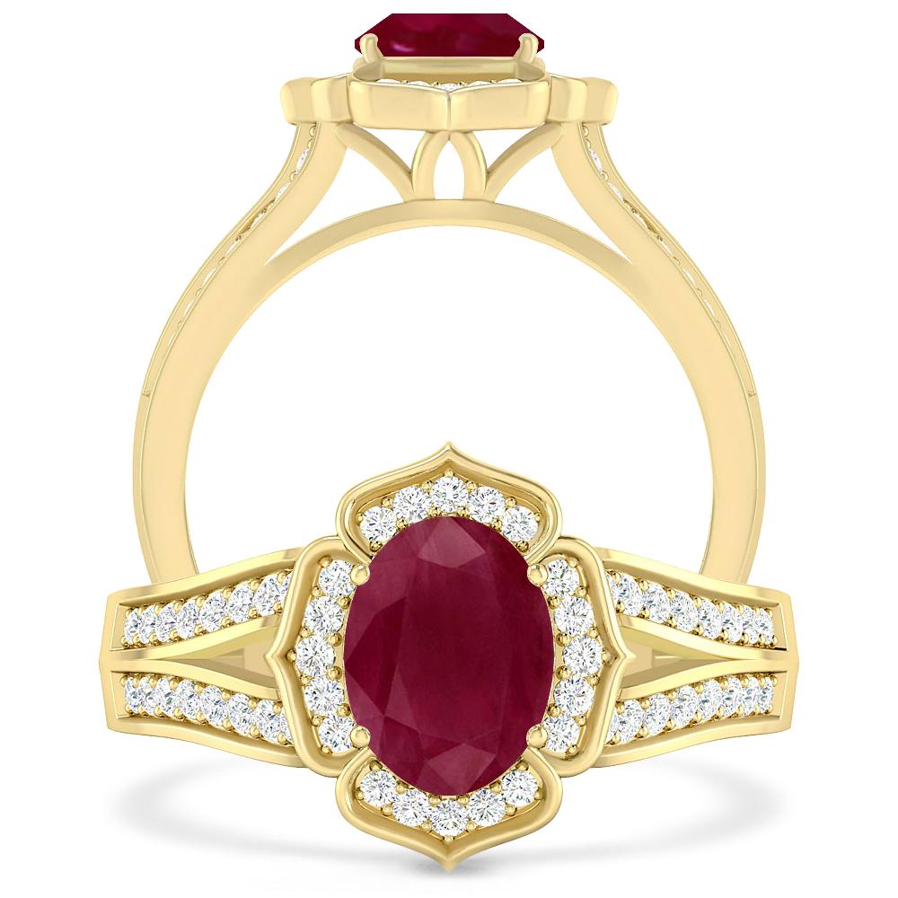 Yellow Gold - Ruby