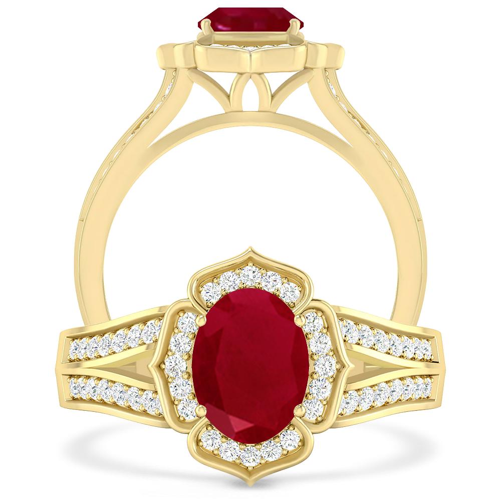 Yellow Gold - Ruby