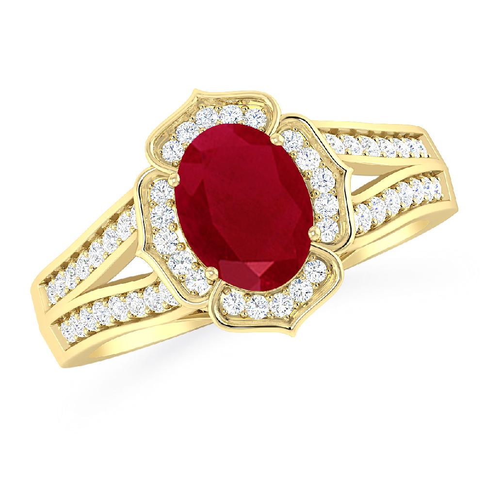 Yellow Gold - Ruby