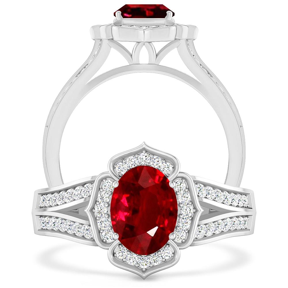 White Gold - Ruby