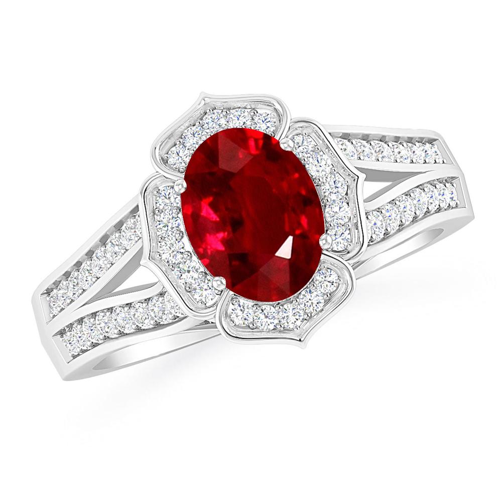 White Gold - Ruby