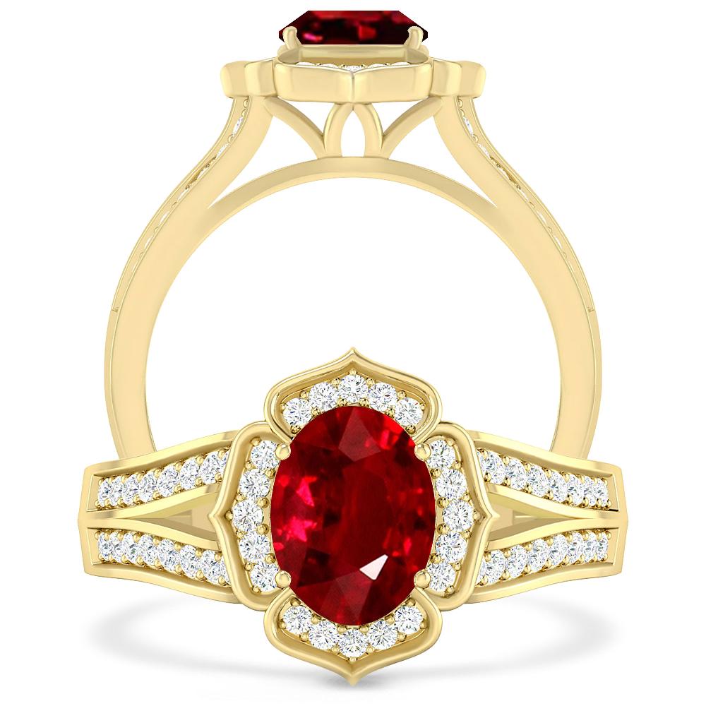 Yellow Gold - Ruby