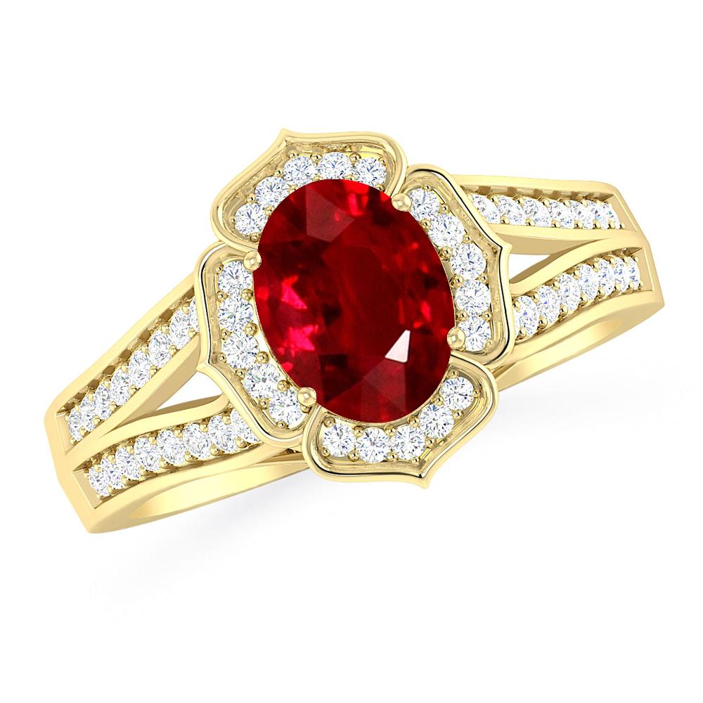 Yellow Gold - Ruby