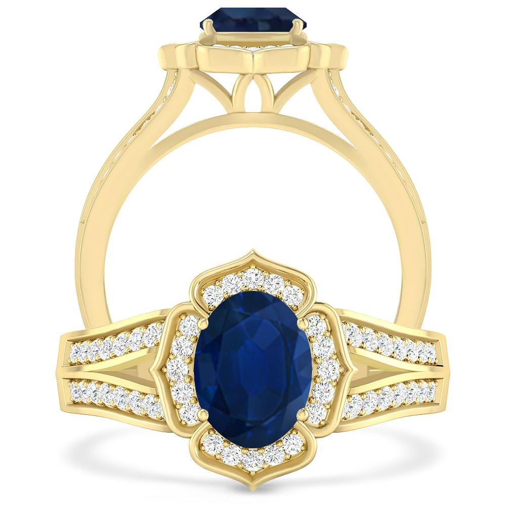 Yellow Gold - Sapphire