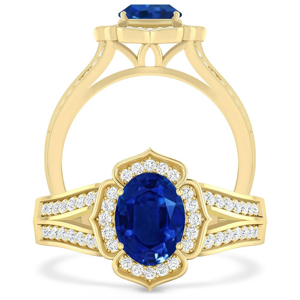 Yellow Gold - Sapphire