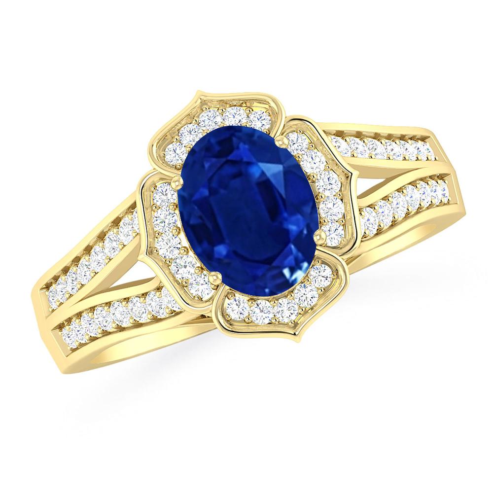 Yellow Gold - Sapphire