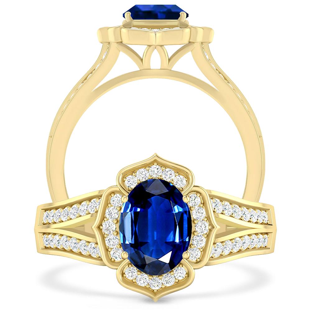 Yellow Gold - Sapphire