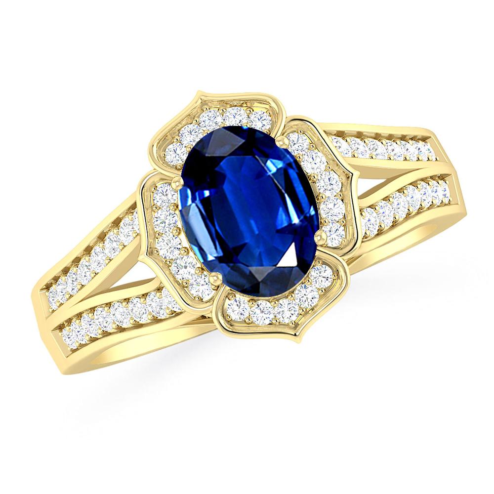 Yellow Gold - Sapphire