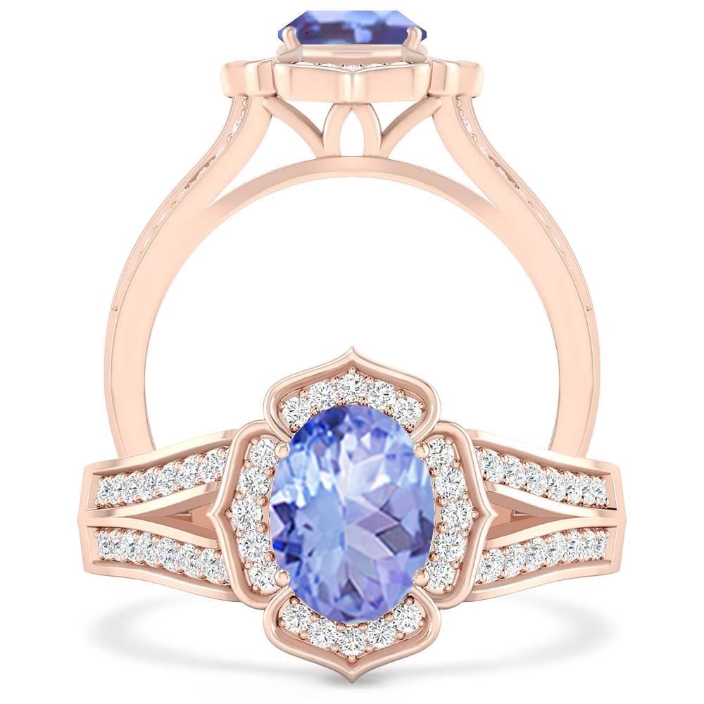 Rose Gold - Tanzanite